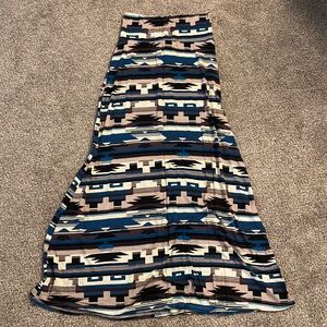 Aztec Print Maxi Skirt
